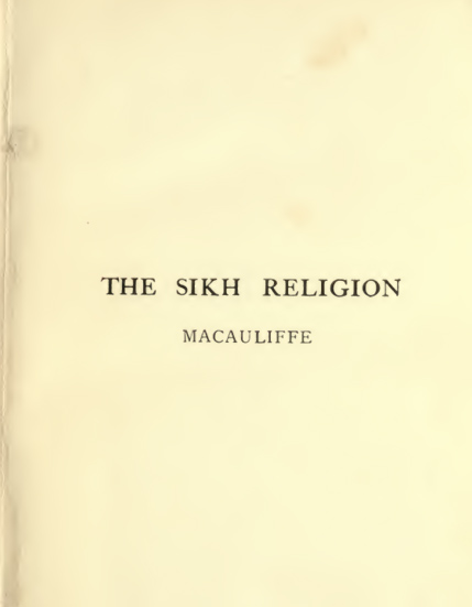 The Sikh Religion 01 Macauliffe